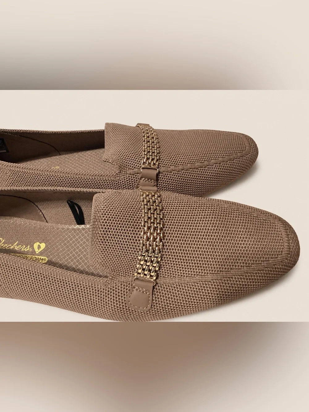Skechers Air-Cooled Memory Foam Knit Loafers – Women’s Size 9